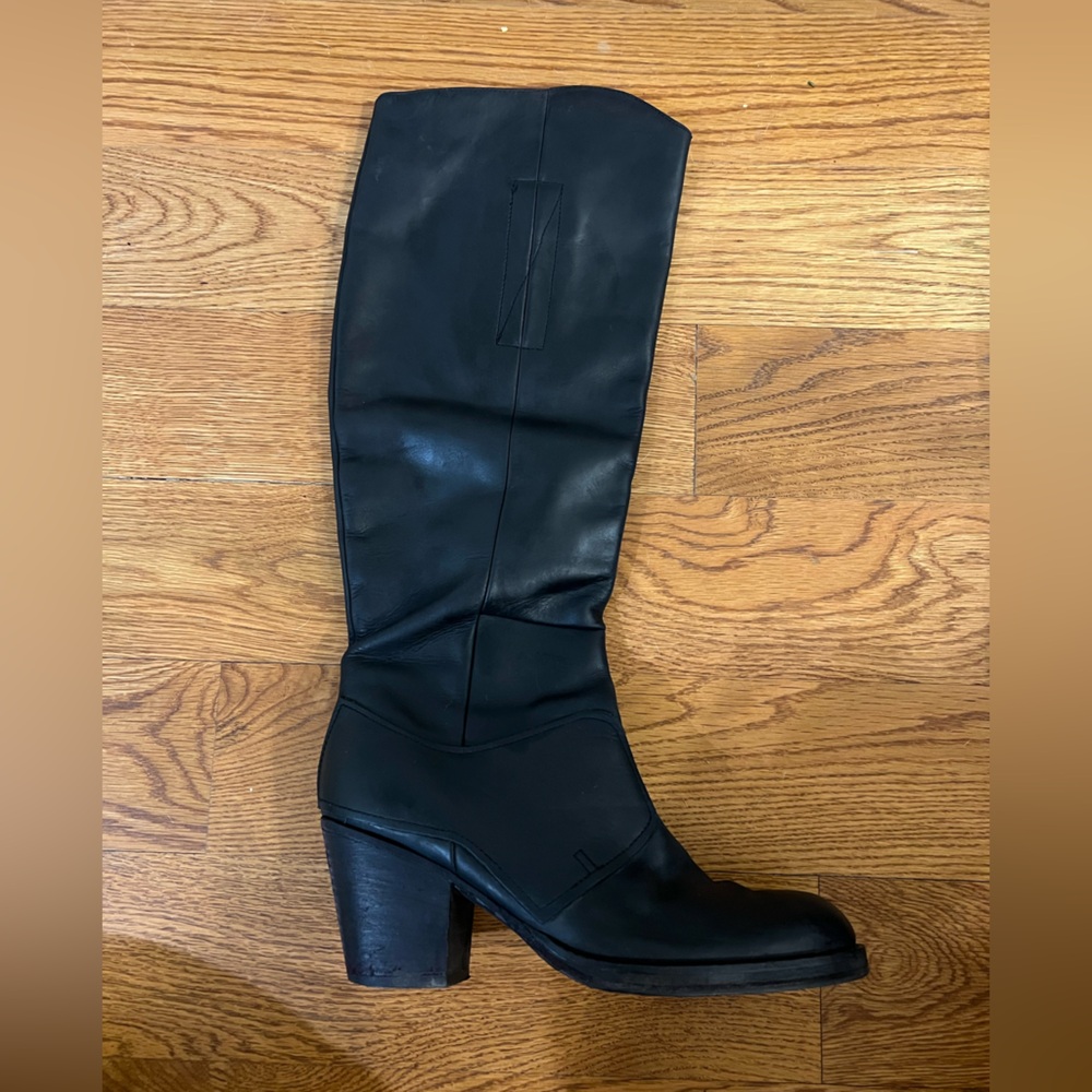 Acne Black Heeled Leather Boots